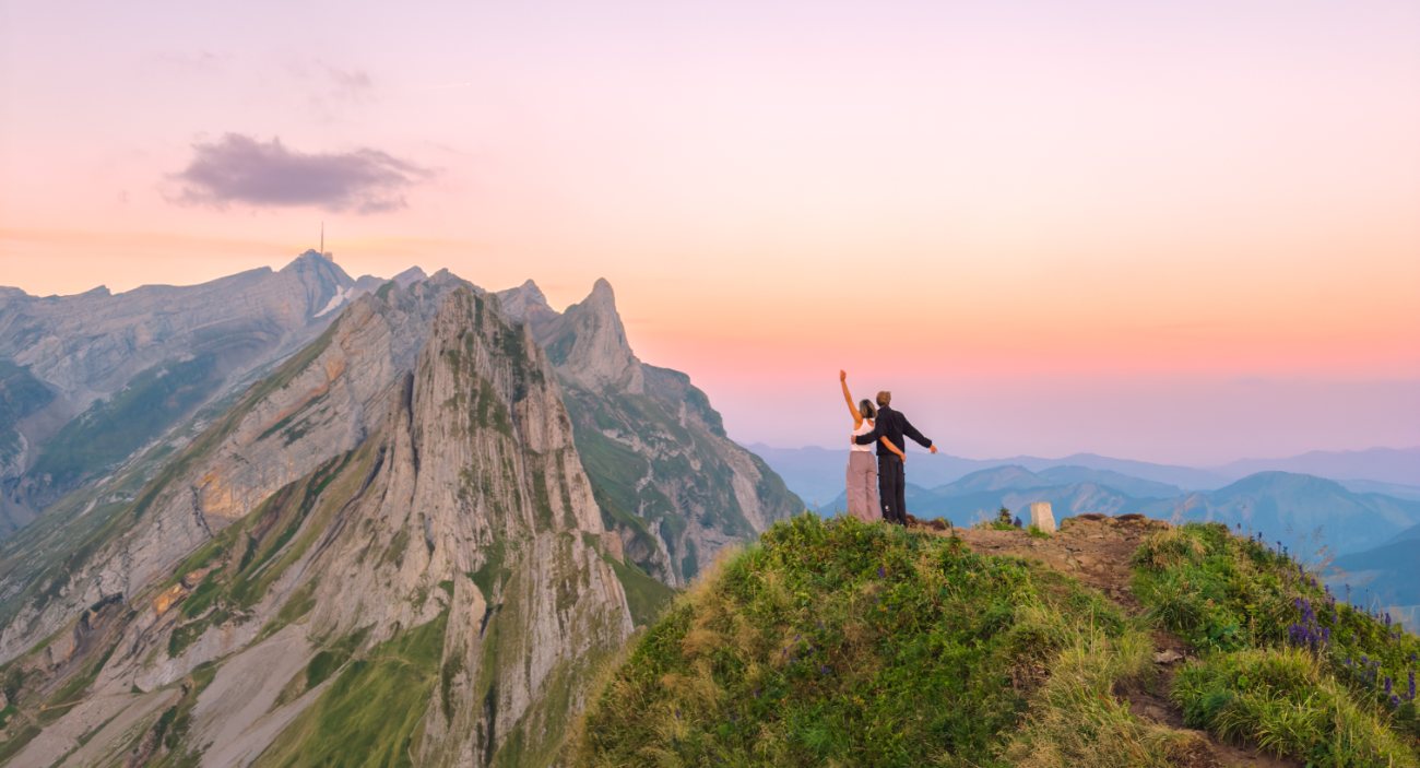 Appenzell Alps at sunset
