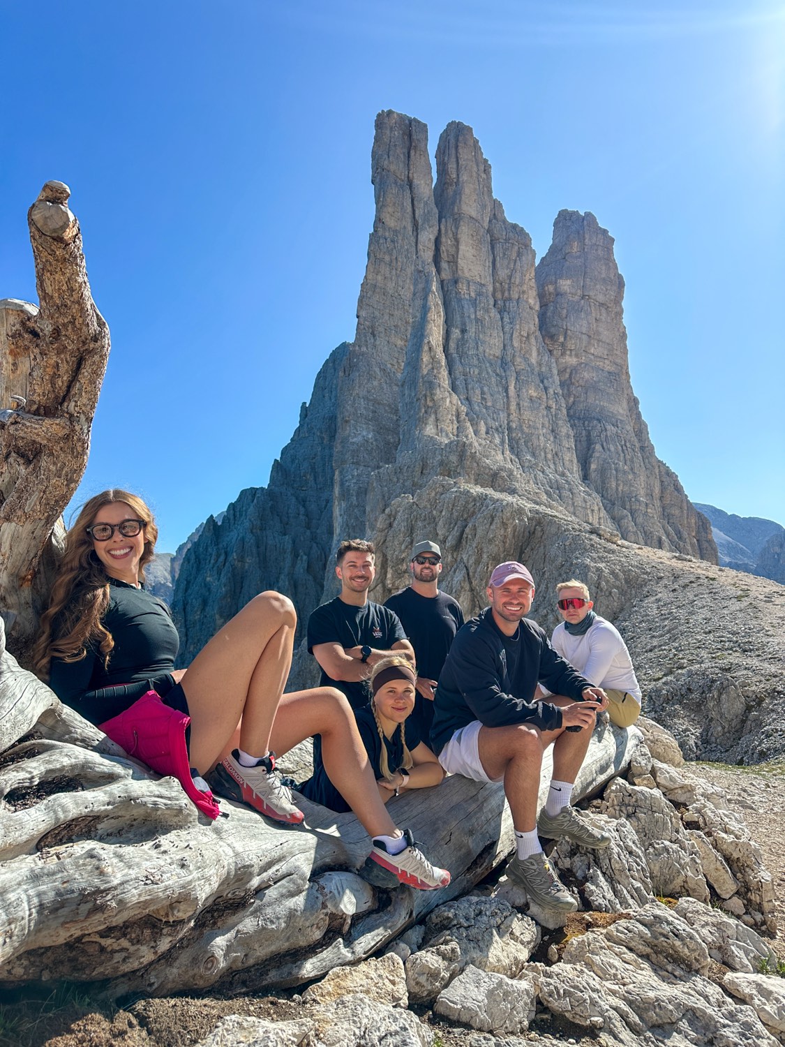 The group in the Dolomites